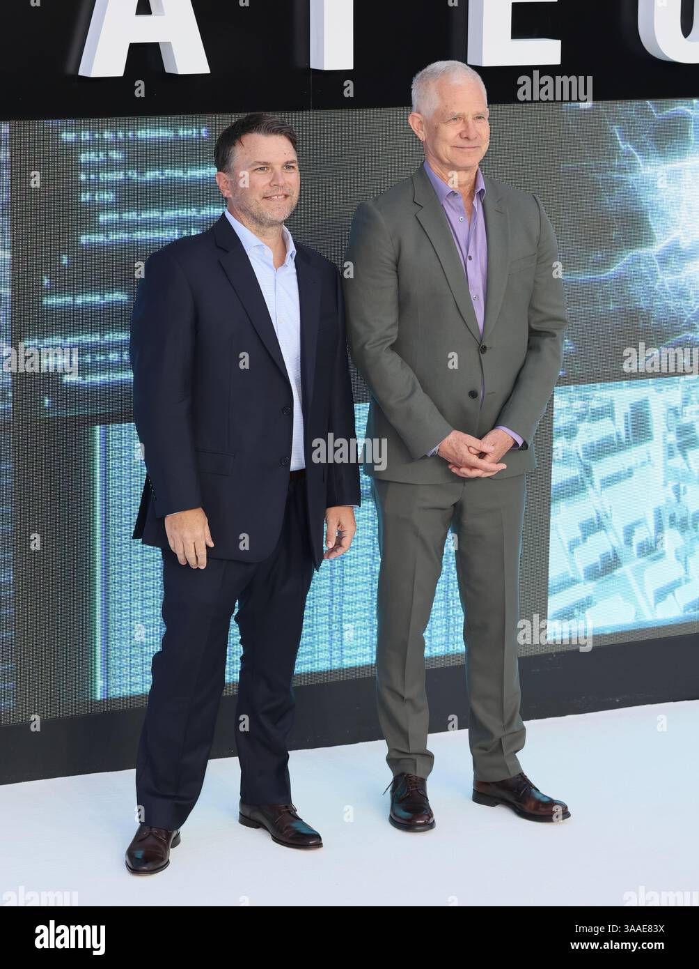 LONDON, GROSSBRITANNIEN. 31. März 2025. Dan Wilson und Hutch Parker nahmen an der Amateur (2025) European Premiere am Odeon Luxe Leicester Square in London Teil. (Foto von 李世惠/siehe Li/Picture Capital) Credit: Siehe Li/Picture Capital/Alamy Live News Stockfoto