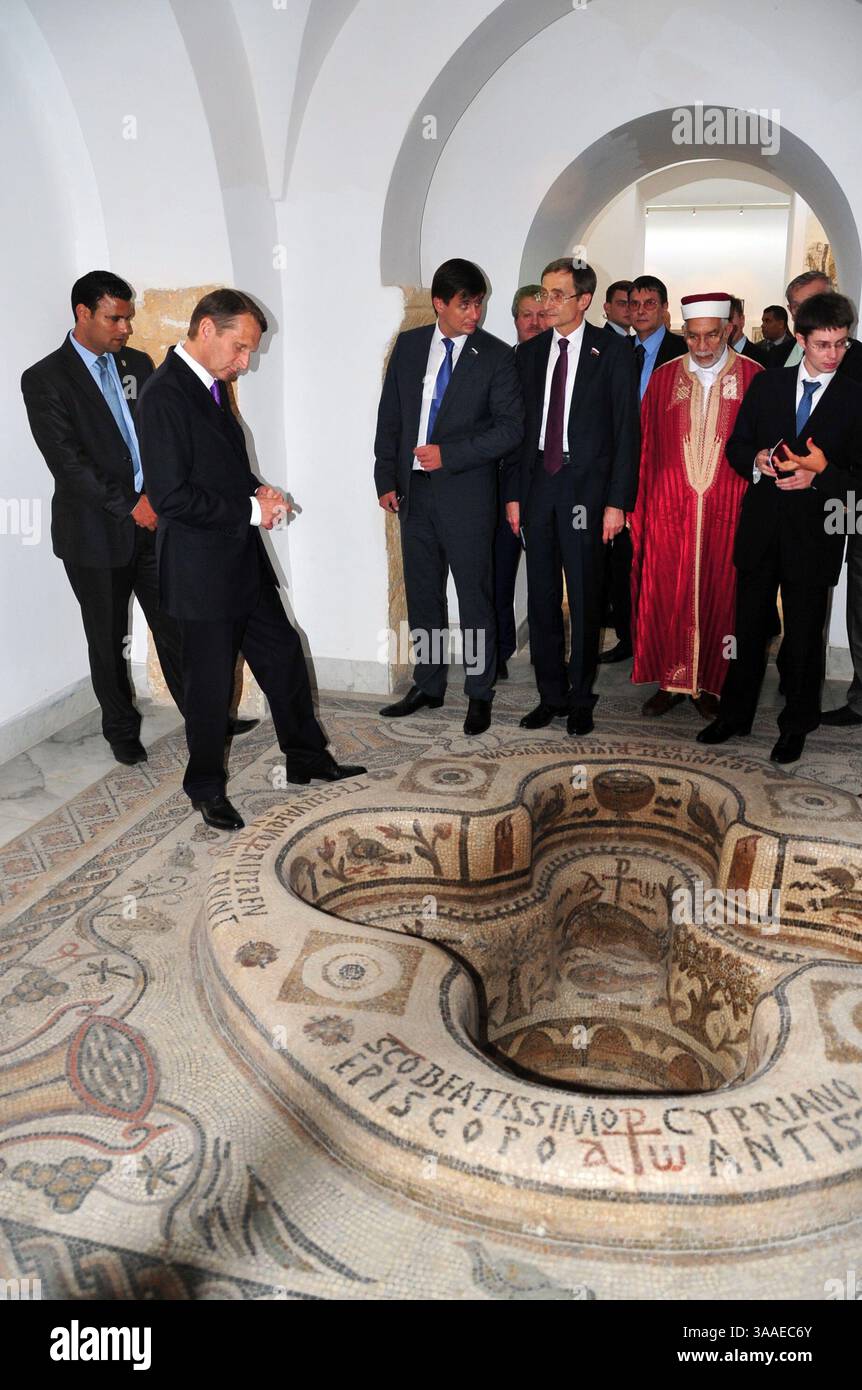 5. November 2015 - Tunis, Tunesien - Sergej Naryschkin Präsident der russischen Duma im Museum von Bardo, während seines Besuchs in Tunesien. (Bild: © Chokri Mahjoub Via ZUMA Wire) Stockfoto