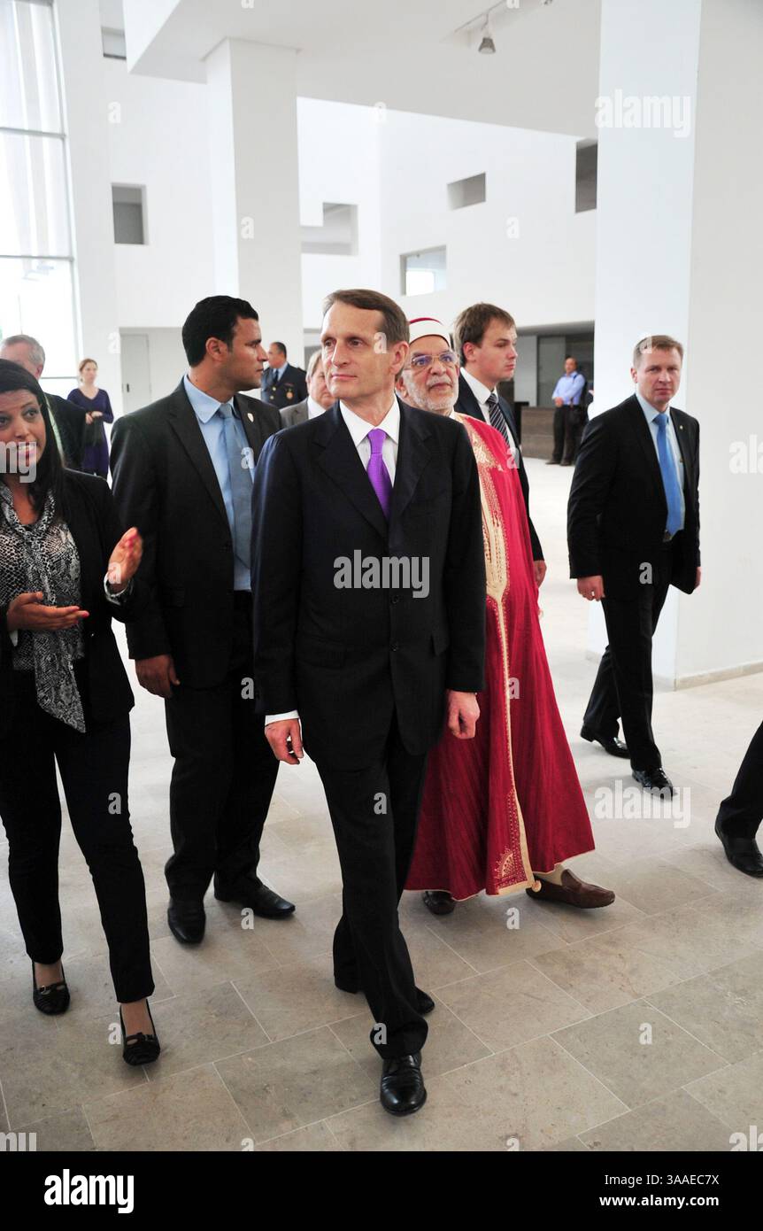 5. November 2015 - Tunis, Tunesien - Sergej Naryschkin Präsident der russischen Duma im Museum von Bardo, während seines Besuchs in Tunesien. (Bild: © Chokri Mahjoub Via ZUMA Wire) Stockfoto