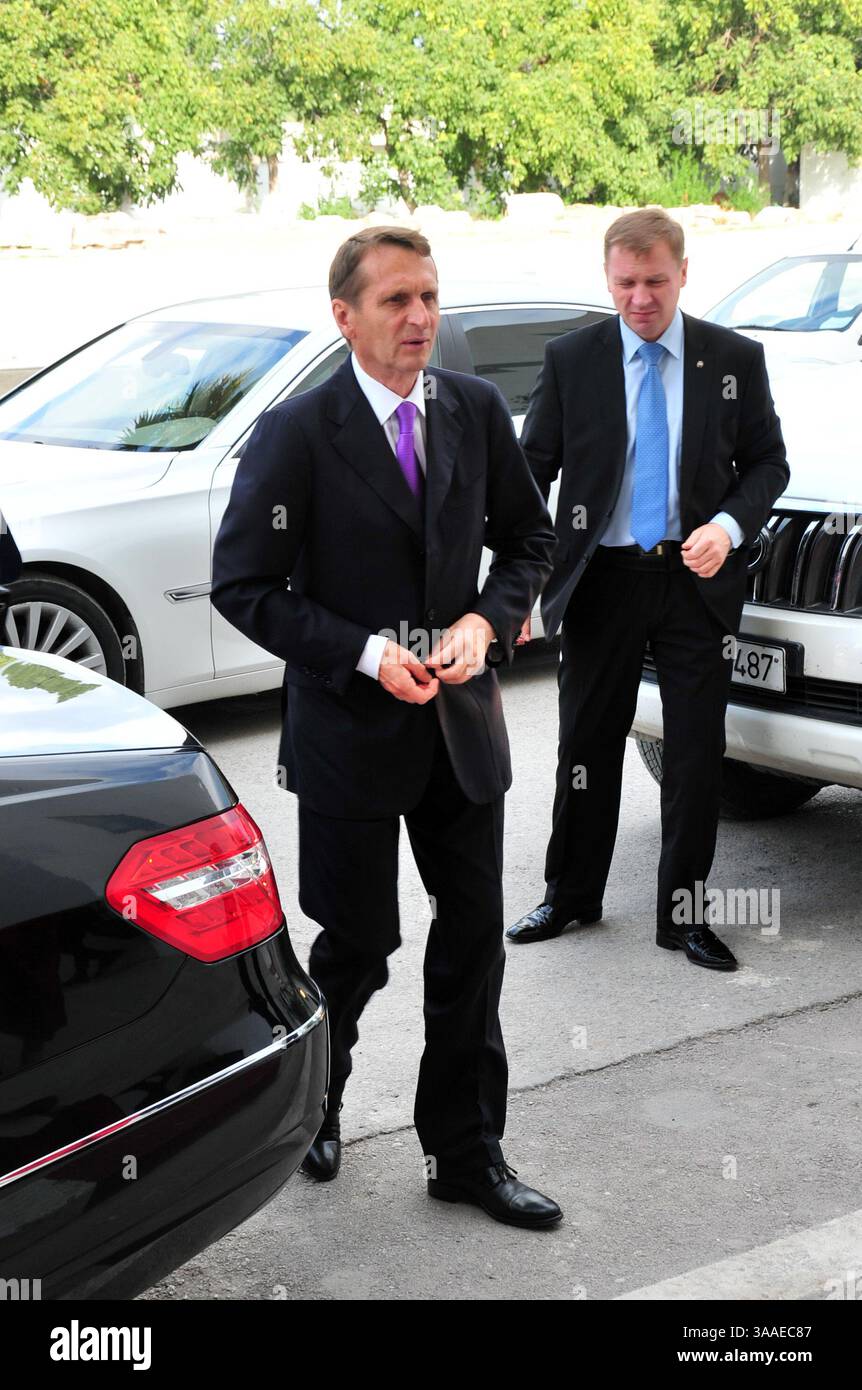 5. November 2015 - Tunis, Tunesien - Ankunft des Präsidenten der russischen Duma Sergej Naryshkin im Museum von Bardo während seines Besuchs in Tunesien. (Bild: © Chokri Mahjoub Via ZUMA Wire) Stockfoto