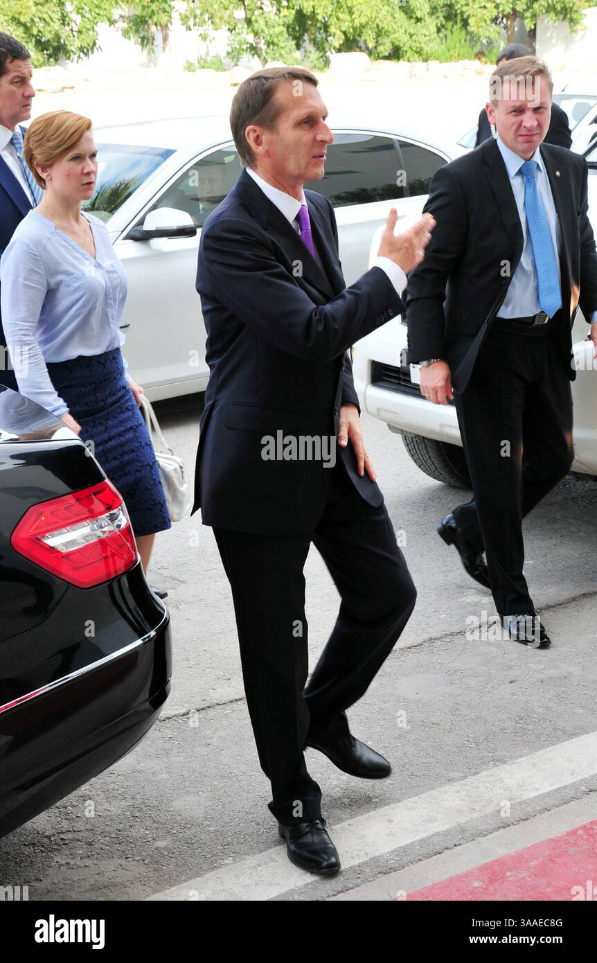 5. November 2015 - Tunis, Tunesien - Ankunft des Präsidenten der russischen Duma Sergej Naryshkin im Museum von Bardo während seines Besuchs in Tunesien. (Bild: © Chokri Mahjoub Via ZUMA Wire) Stockfoto
