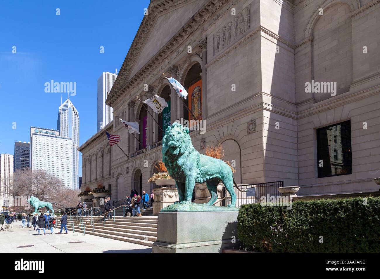 Chicago, Illinois, USA - 28. März 2022: Das Art Institute of Chicago wird in Illinois, USA, besichtigt. Stockfoto