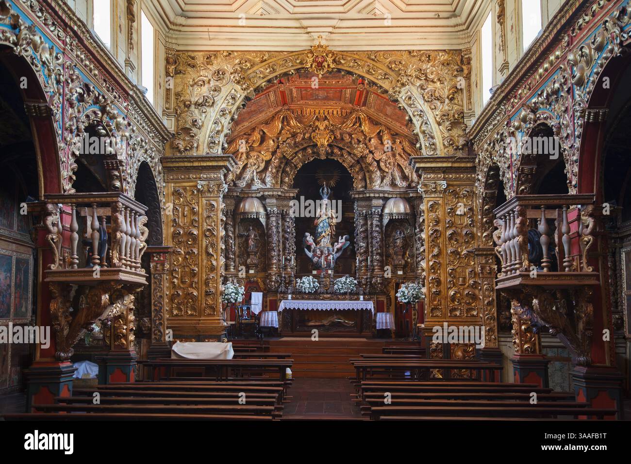 Der Altar unserer Dame von conceicao in Sabara, MG, Brasilien Stockfoto