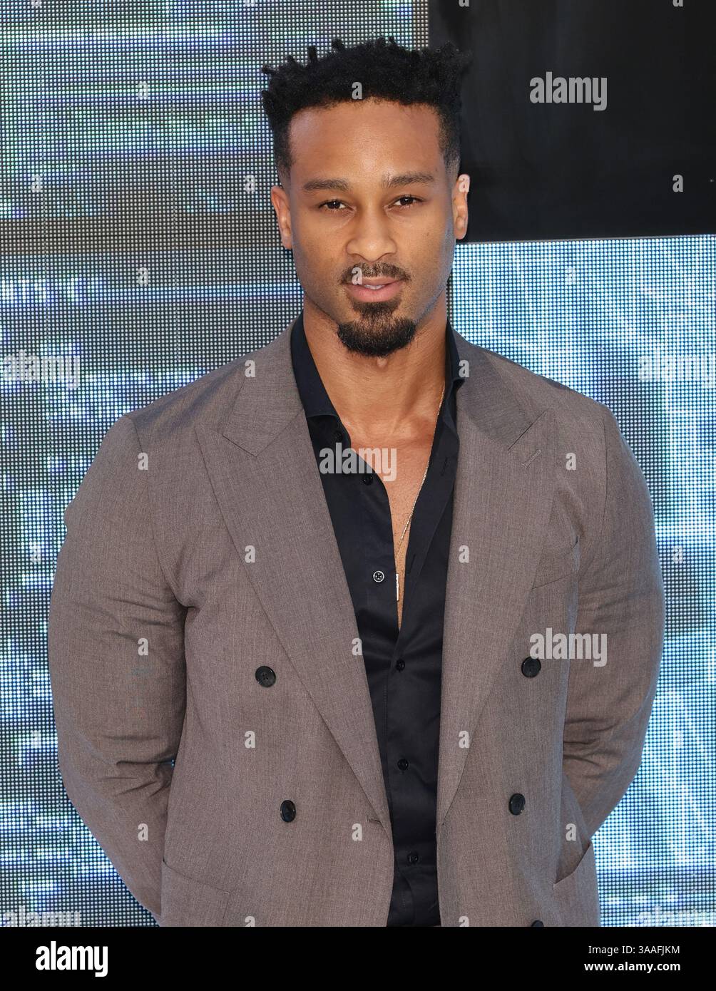 LONDON, GROSSBRITANNIEN. 31. März 2025. Teddy Soares besuchte die europäische Premiere Amateur (2025) am Odeon Luxe Leicester Square in London. (Foto von 李世惠/siehe Li/Picture Capital) Credit: Siehe Li/Picture Capital/Alamy Live News Stockfoto