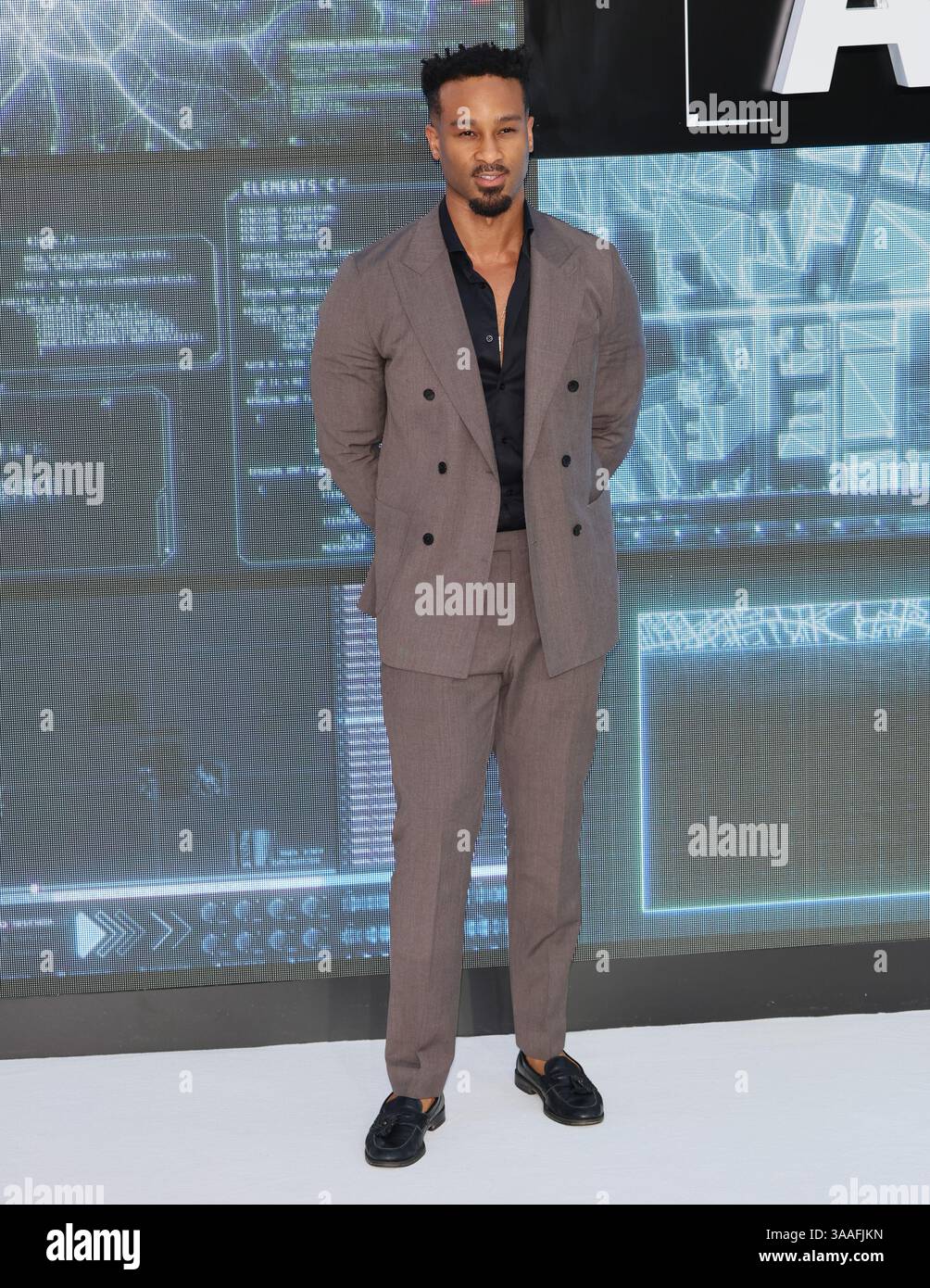 LONDON, GROSSBRITANNIEN. 31. März 2025. Teddy Soares besuchte die europäische Premiere Amateur (2025) am Odeon Luxe Leicester Square in London. (Foto von 李世惠/siehe Li/Picture Capital) Credit: Siehe Li/Picture Capital/Alamy Live News Stockfoto