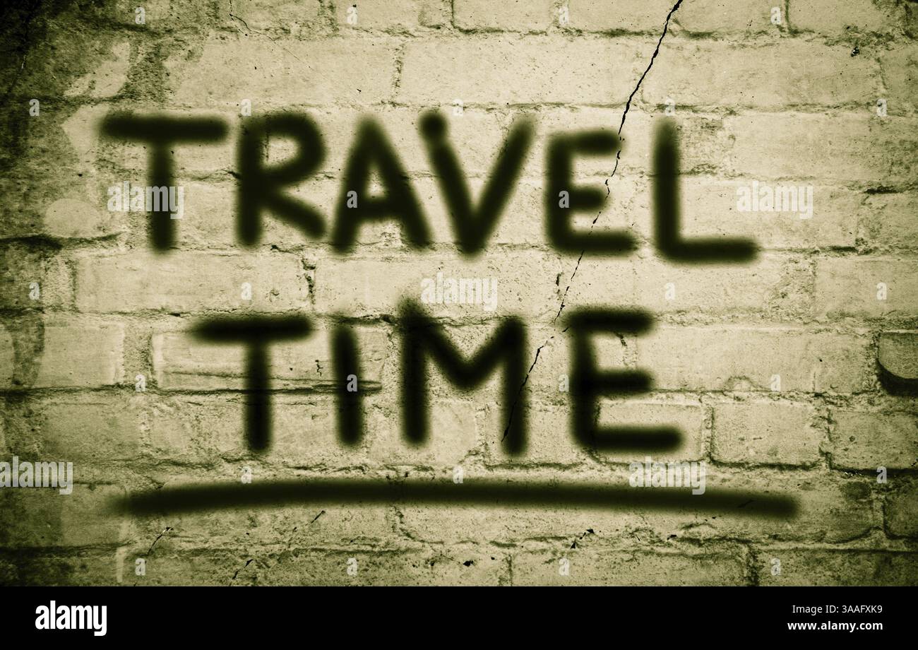 Reisekonzept Zeit Stockfoto