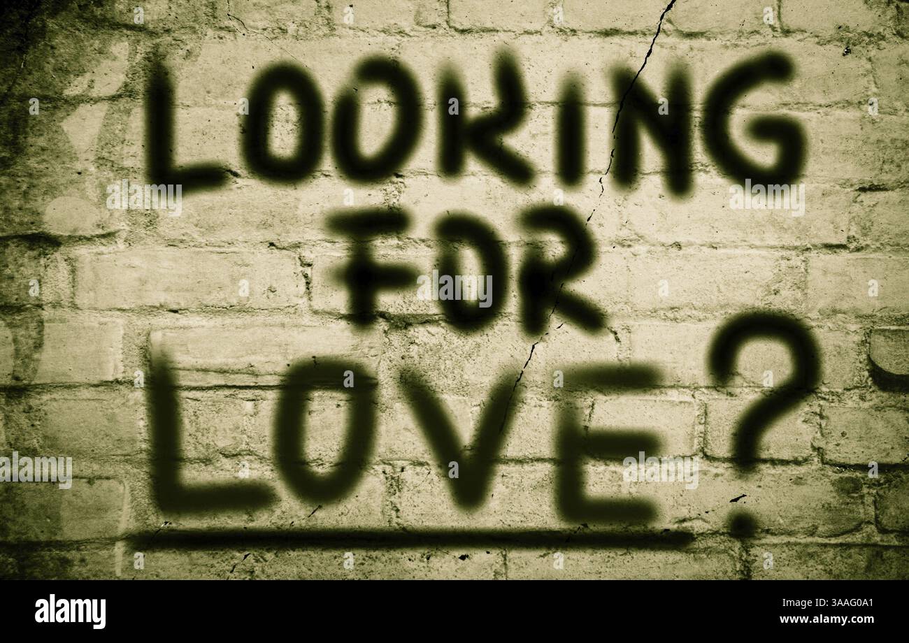 Auf der Suche nach Liebe Konzept Stockfoto