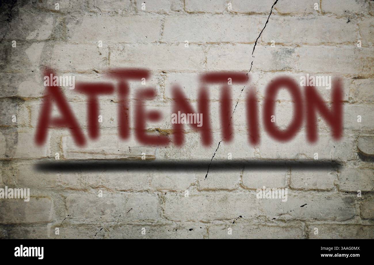 Aufmerksamkeit-Konzept Stockfoto