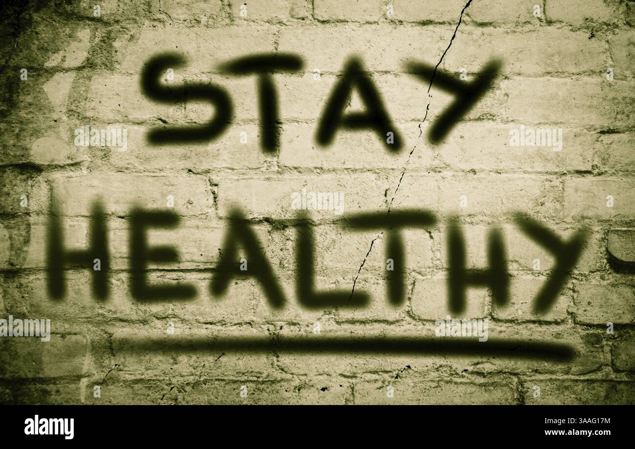 Bleiben Sie gesund-Konzept Stockfoto