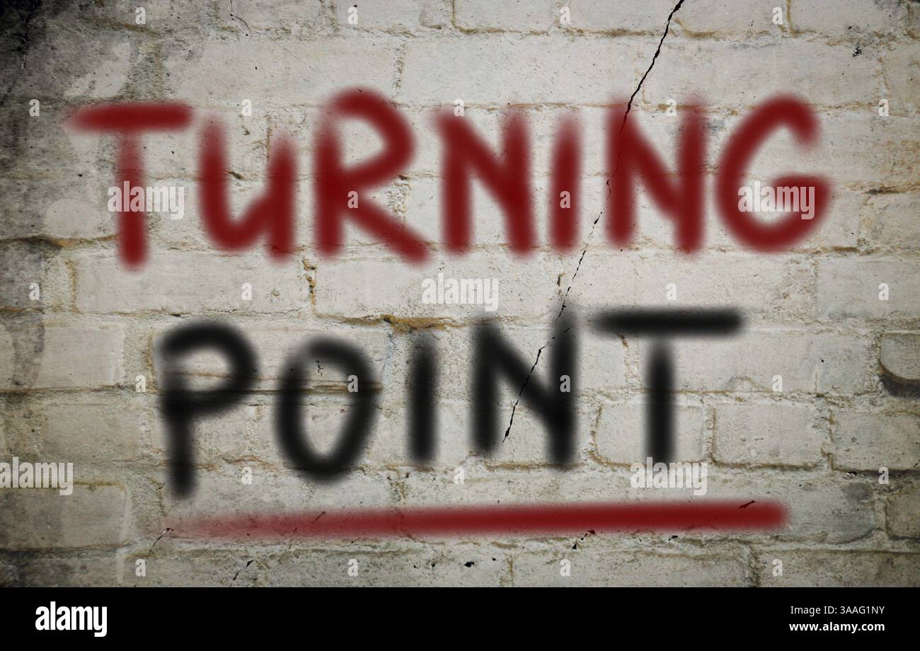 Turning Point Konzept Stockfoto