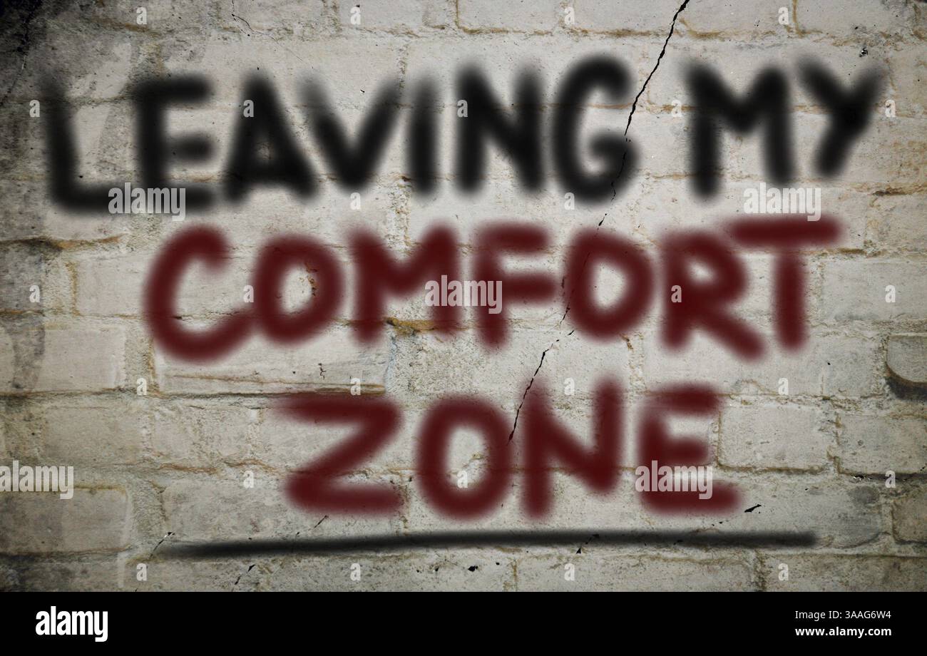 So dass meine Komfortzone Konzept Stockfoto