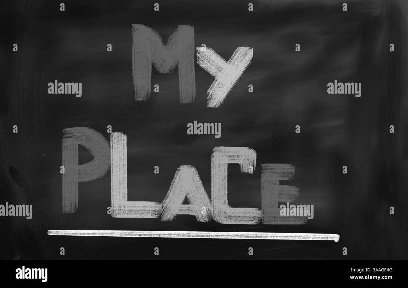 Mein Ort-Konzept Stockfoto