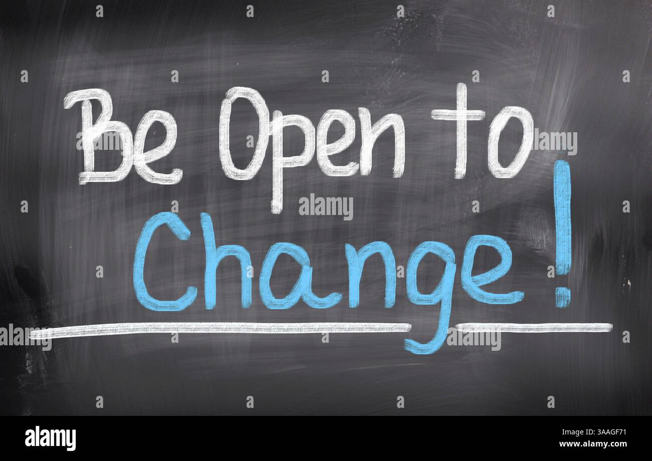 Offen sein für Veränderung-Konzept Stockfoto