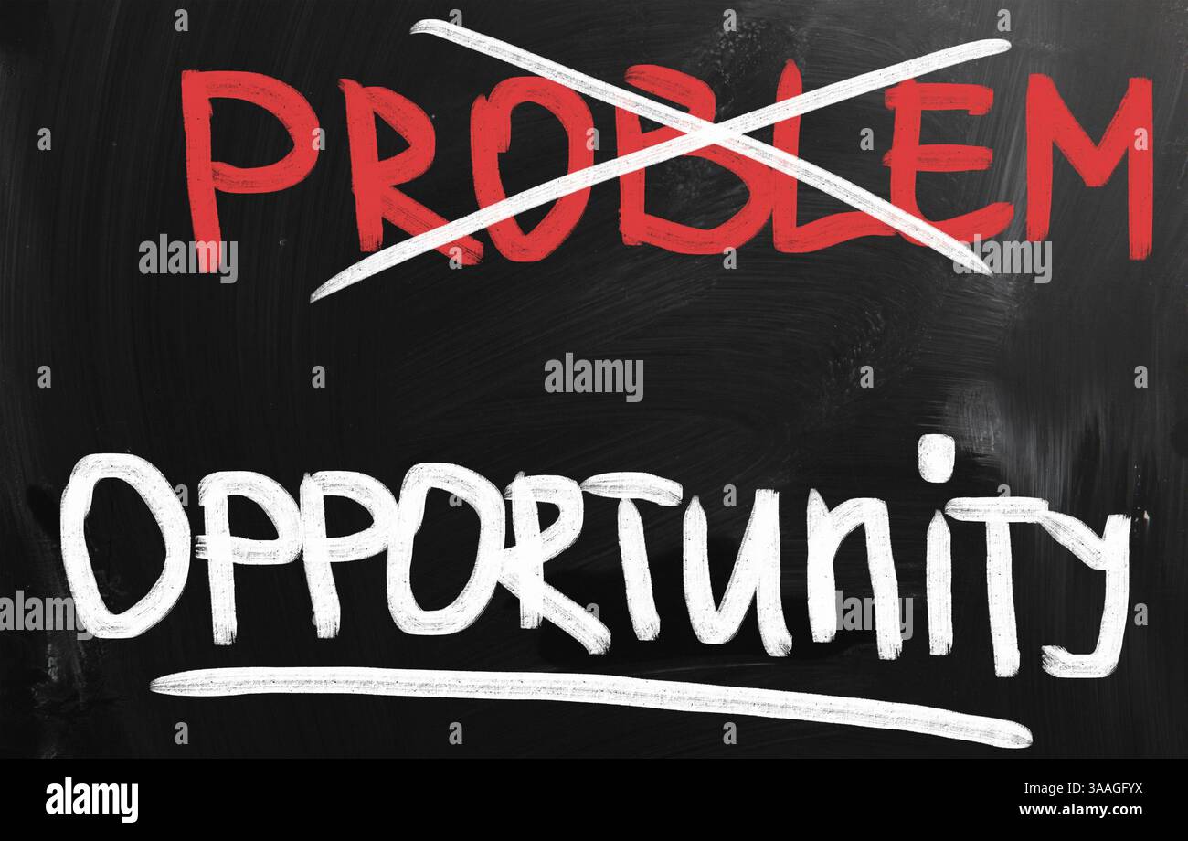 Geschäftsideen mit weißer Kreide auf einer Tafel handschriftliche Stockfoto