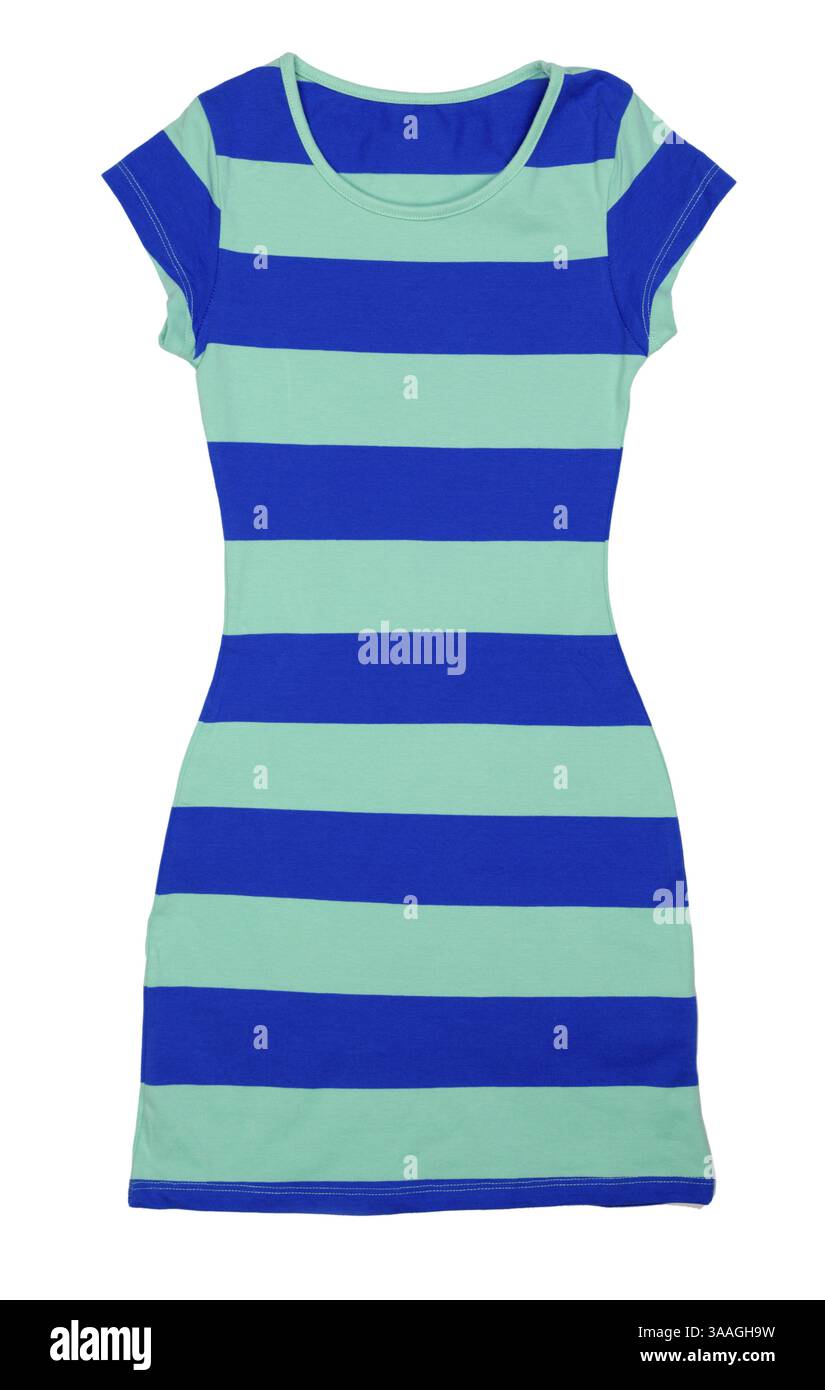 Sommerkleid für Damen. Isoliert auf weißem Hintergrund Stockfoto