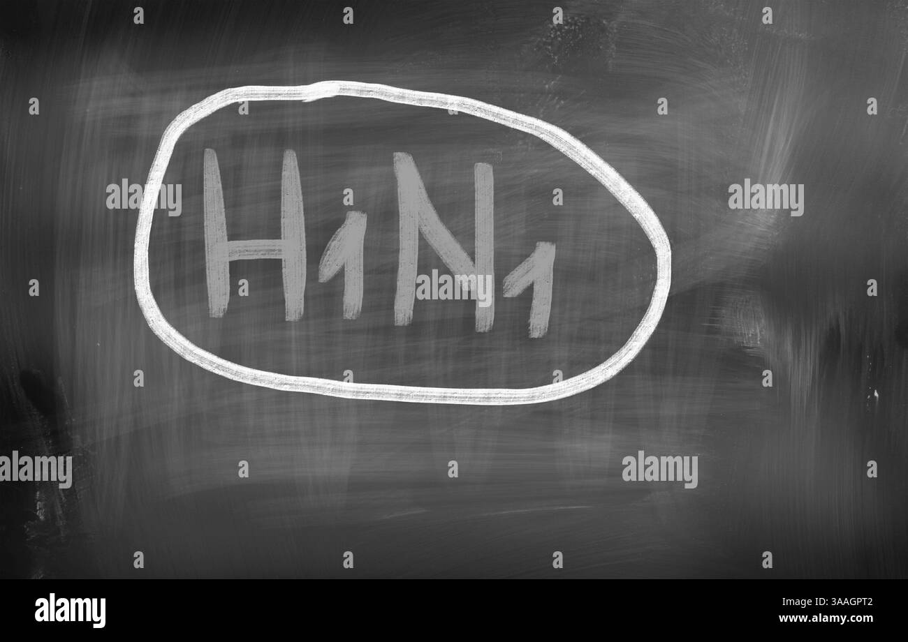 H1N1-Virus-Konzept Stockfoto