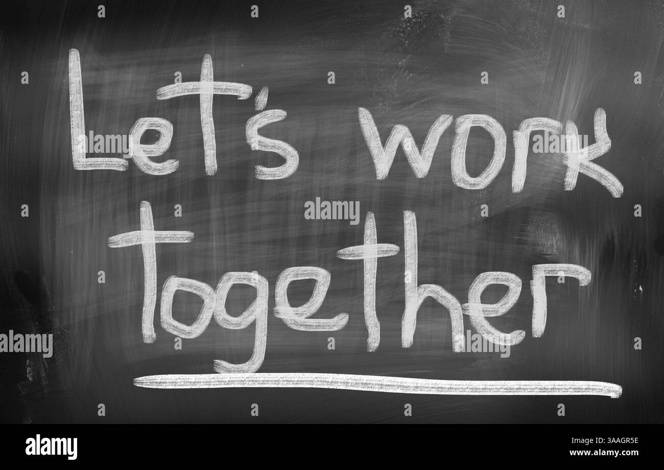 Lassen Sie uns gemeinsam Konzept Stockfoto