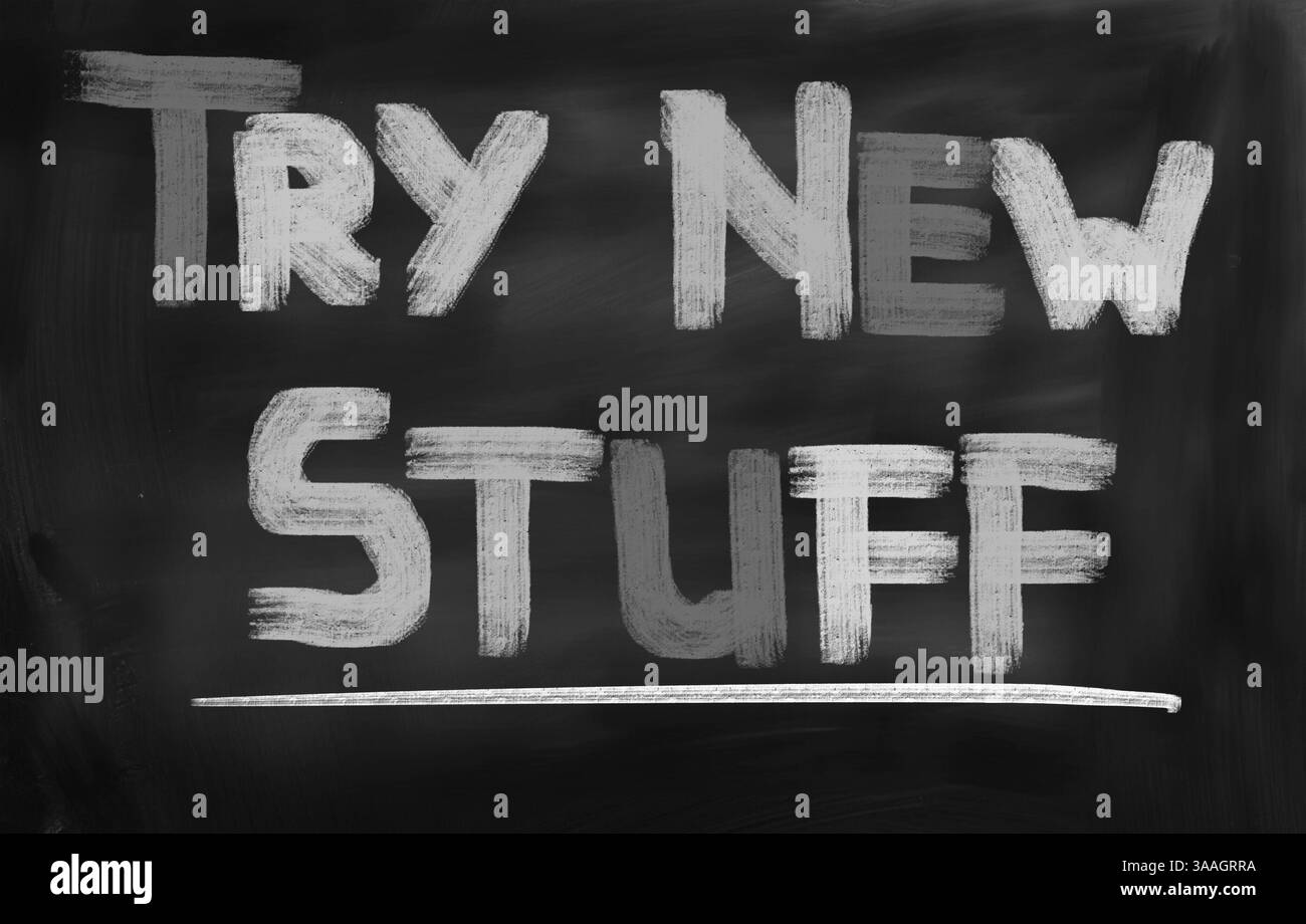Probieren Sie neue Sachen Konzept Stockfoto