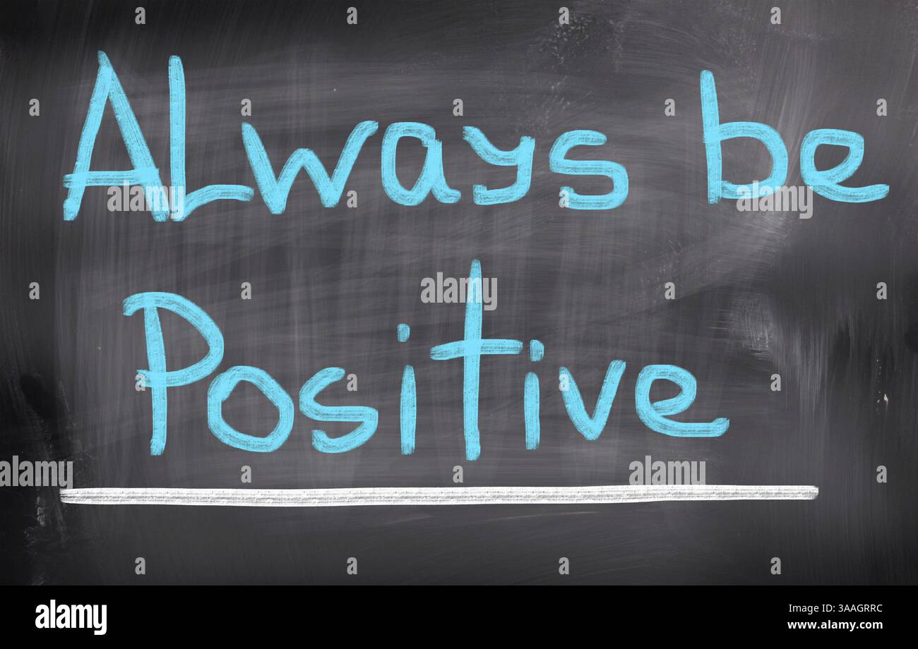 Immer sein positives Konzept Stockfoto