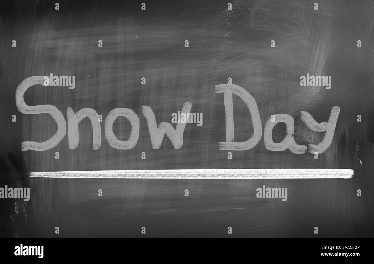 Schnee-Tag-Konzept Stockfoto