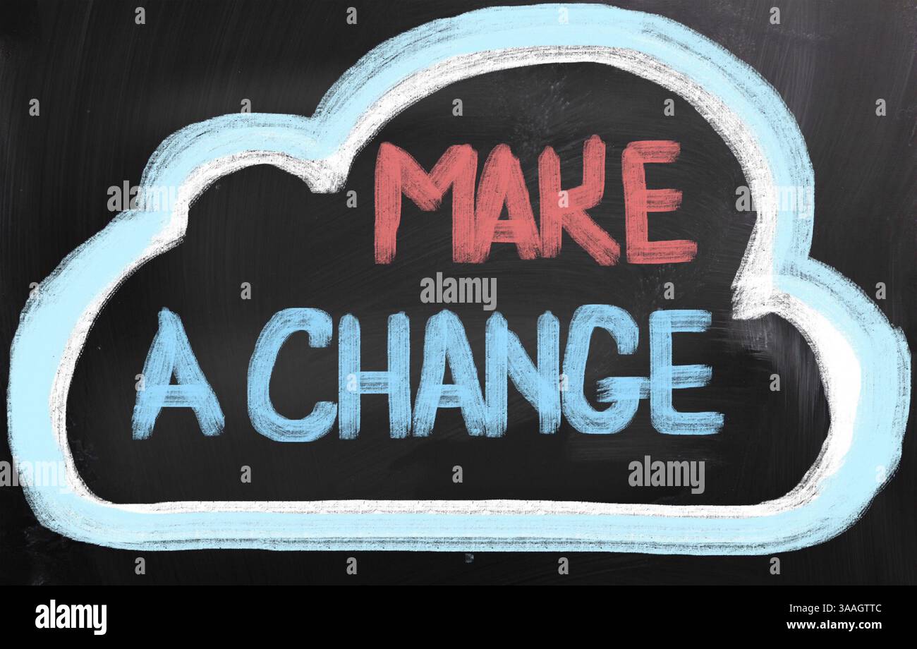 Machen Sie eine Änderung-Konzept Stockfoto