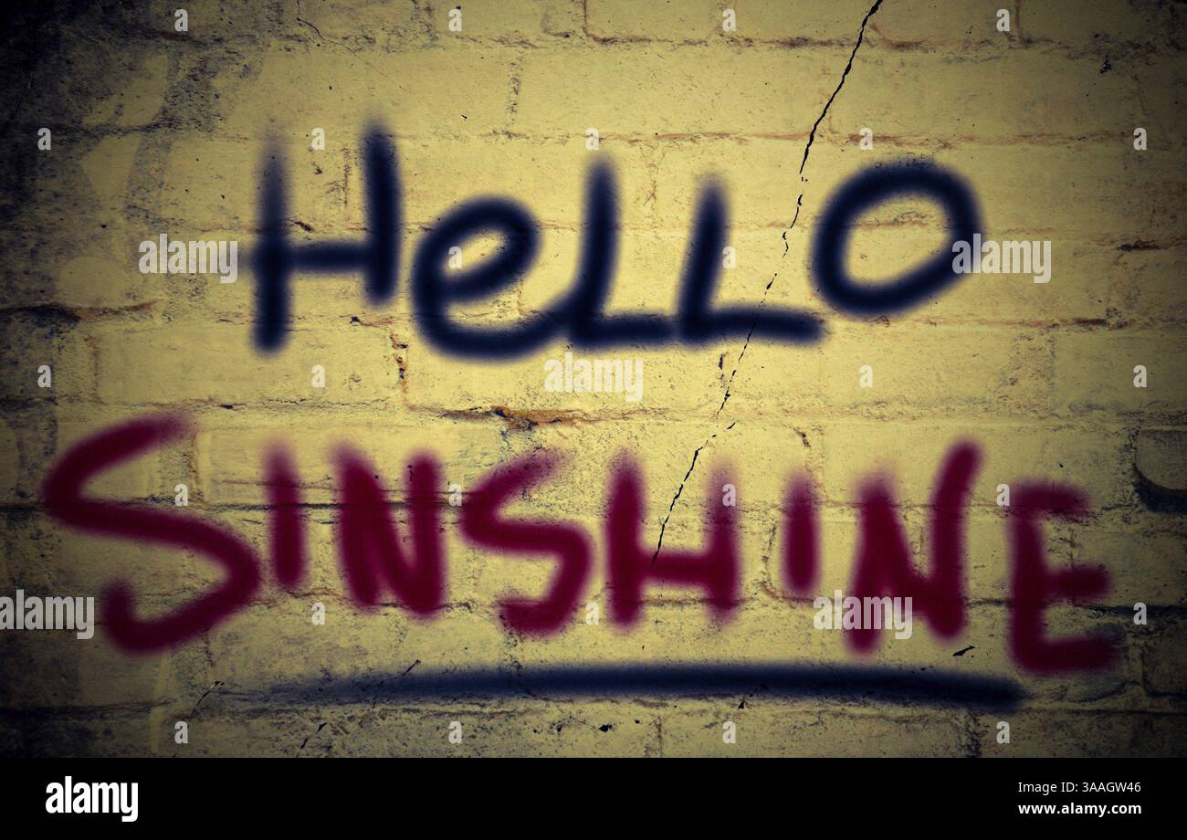 Hallo Sonnenschein Konzept Stockfoto