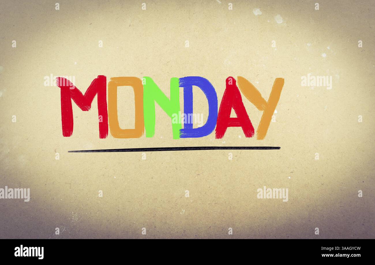 Montag-Konzept Stockfoto