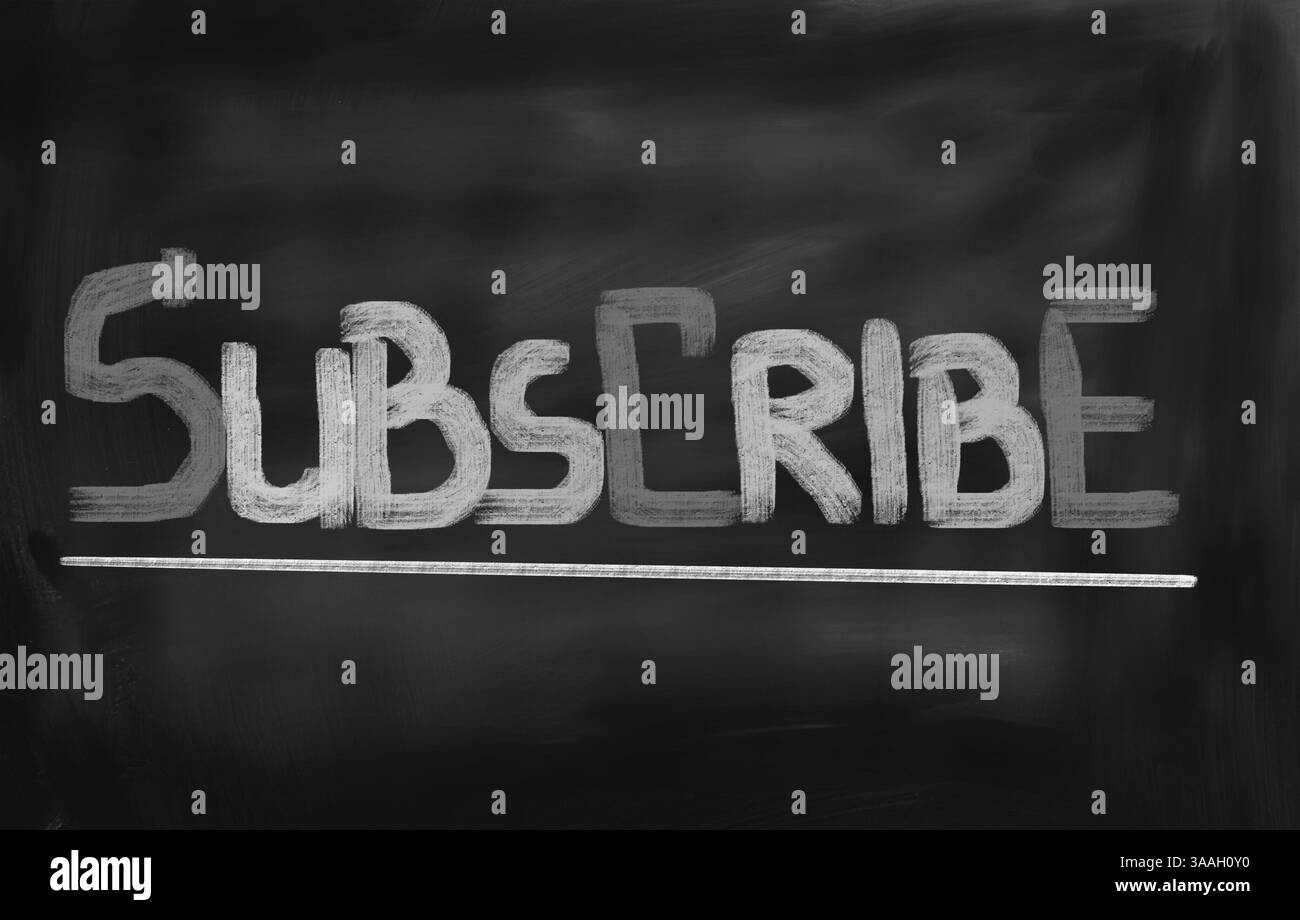 Konzept zu abonnieren Stockfoto