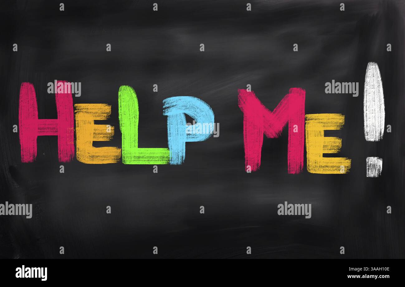 Helfen Sie mir Konzept Stockfoto