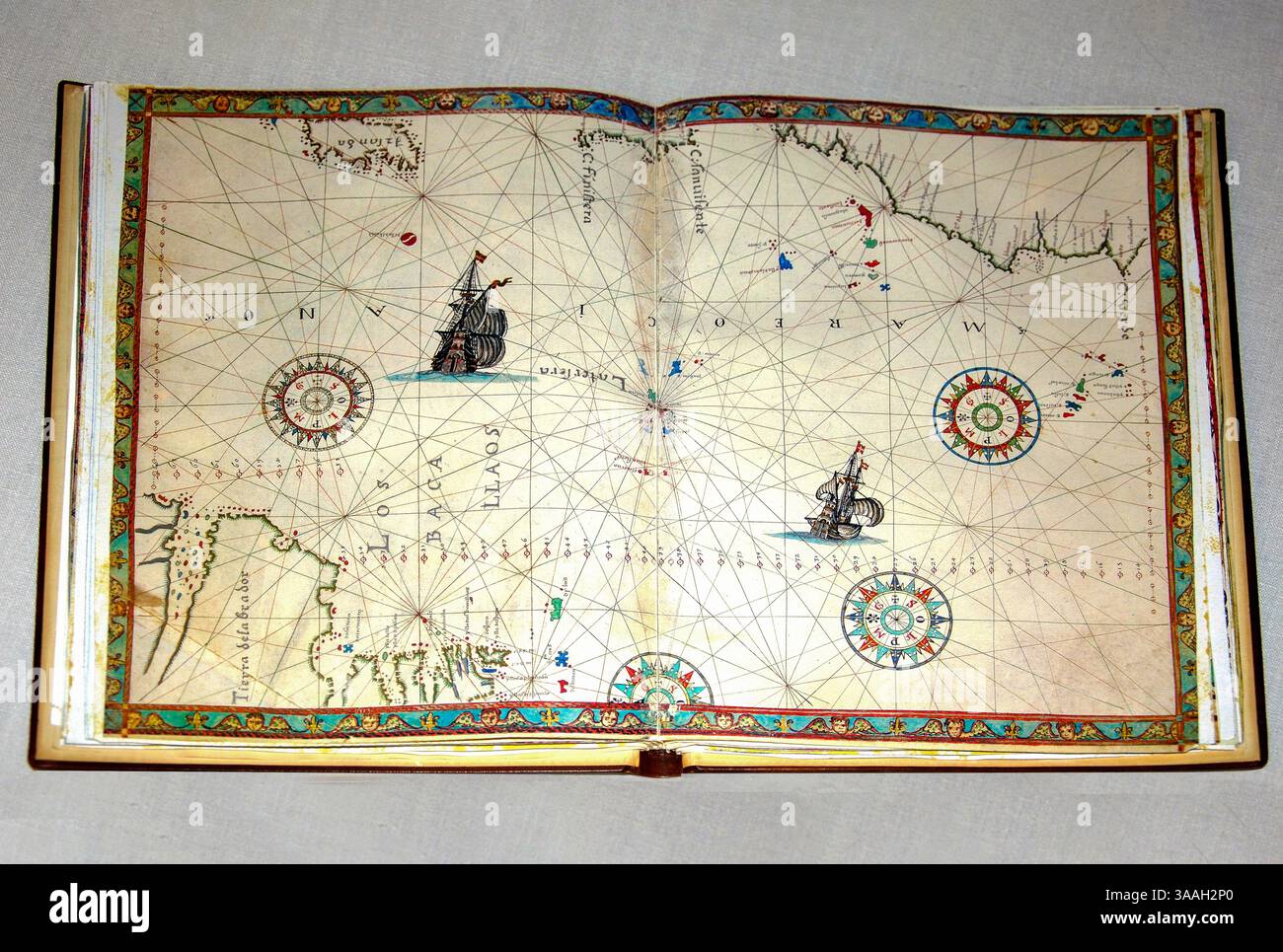 Christopher Columbus (Entdecker und Navigator) Reiseprotokoll, Casa de Colon, Vegueta, Las Palmas de Canaria, Gran Canaria, Kanarische Inseln, Spanien Stockfoto