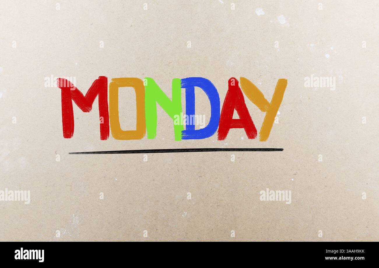 Montag-Konzept Stockfoto