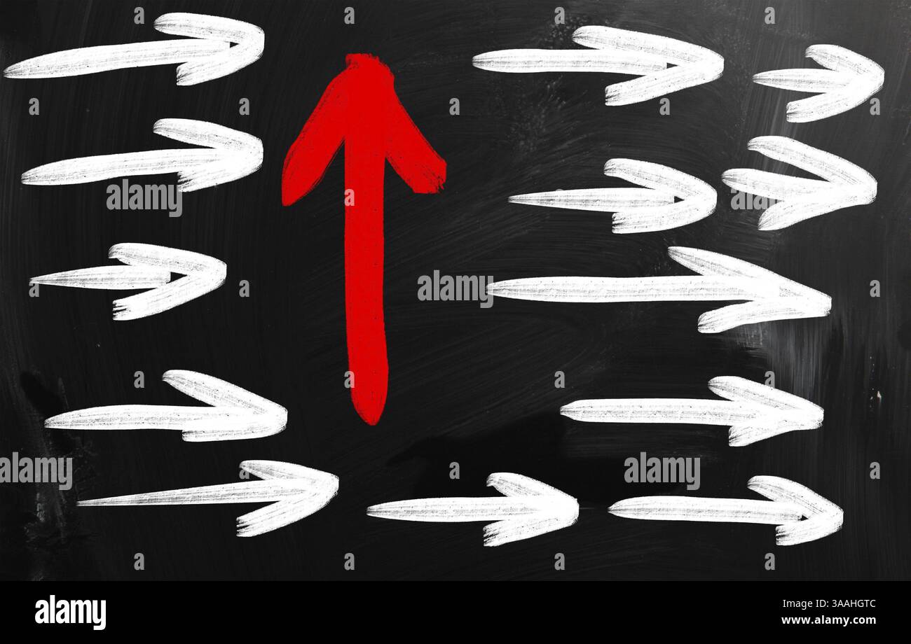 Geschäftsideen mit weißer Kreide auf einer Tafel handschriftliche Stockfoto