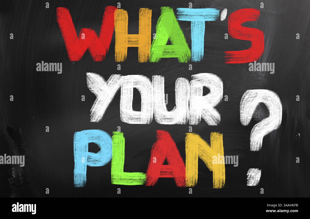 Was ist Ihr Plan-Konzept Stockfoto