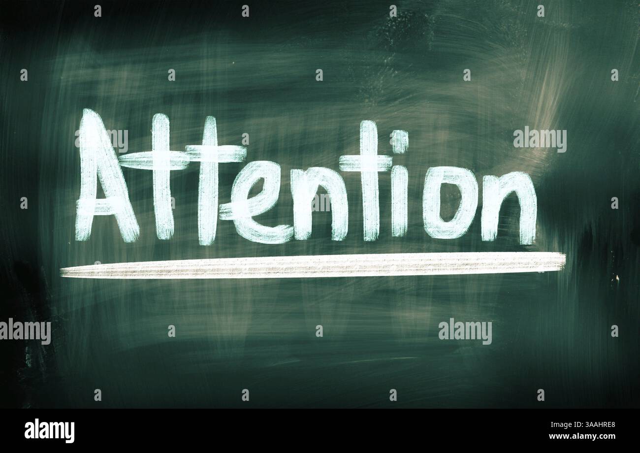 Aufmerksamkeit-Konzept Stockfoto