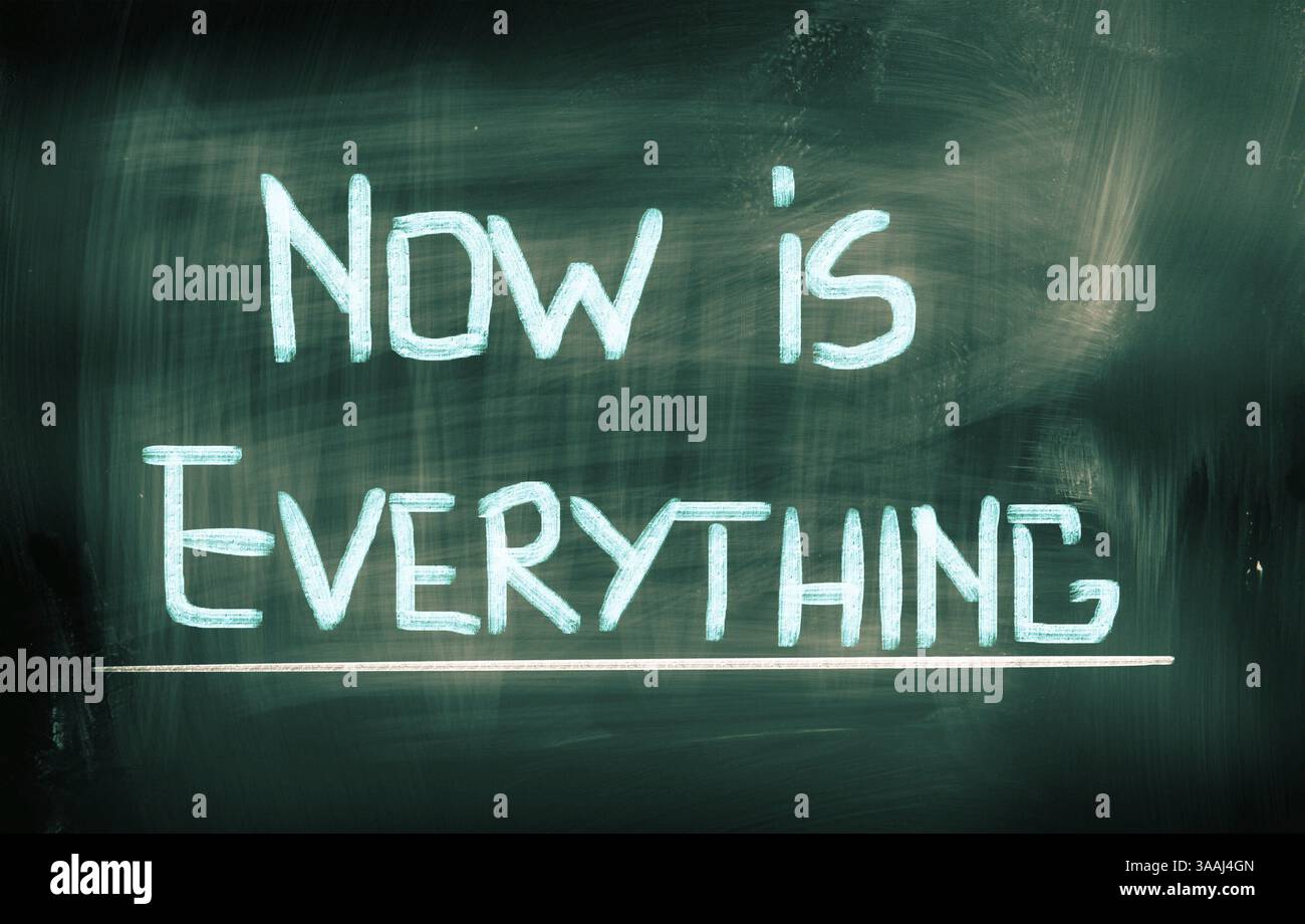 Jetzt ist alles Konzept Stockfoto