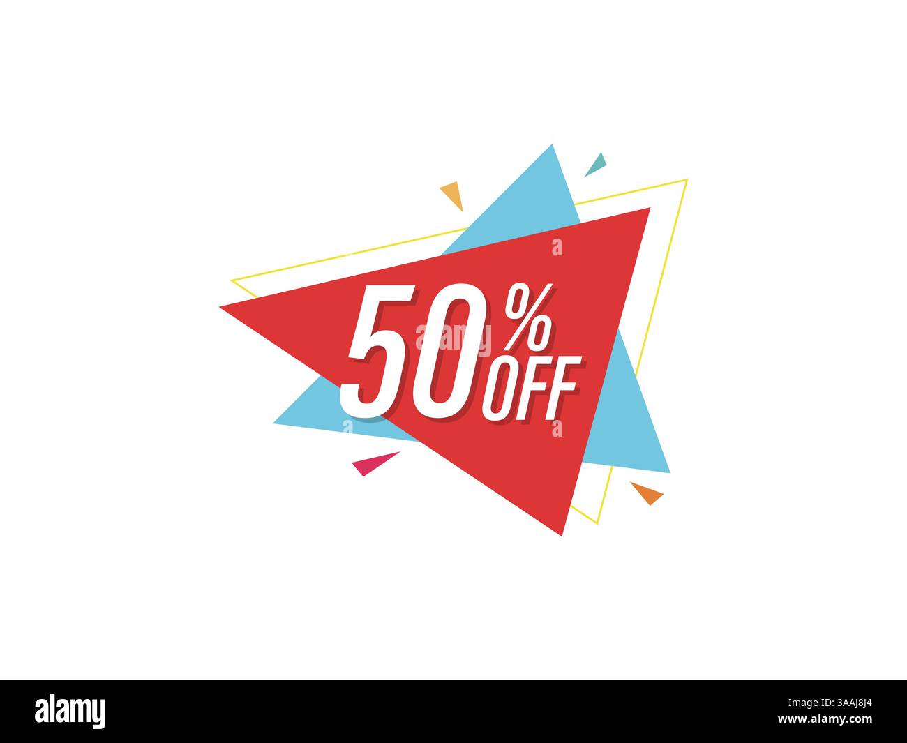 50 Rabatt- Und Verkaufsförderer Stockfoto