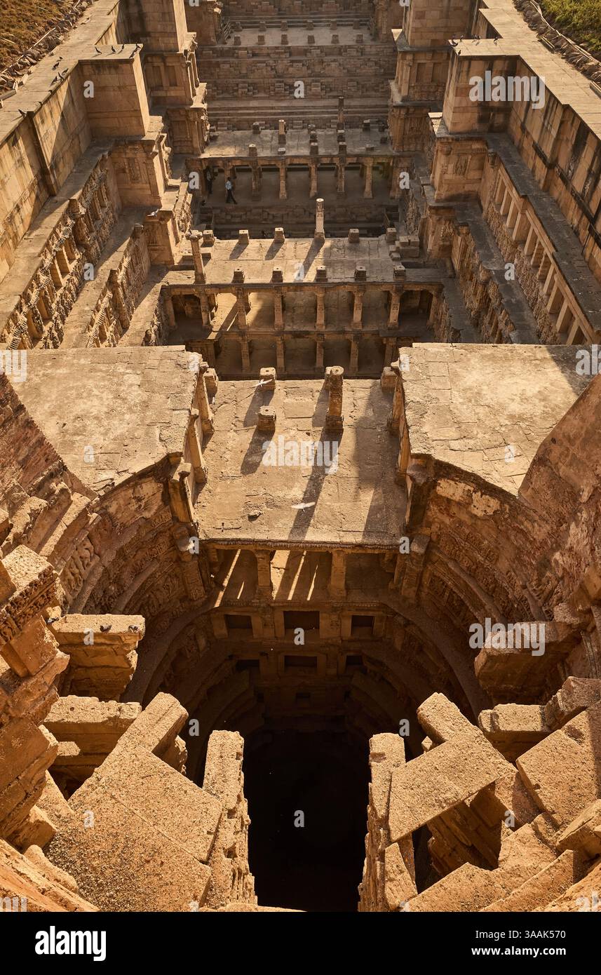 Rani Ki Vav Tempel und Steppbrunnen in Patan Stadt, Indien Stockfoto Rani Ki Vav Tempel und Steppbrunnen in Patan Stadt, Indien Stockfoto