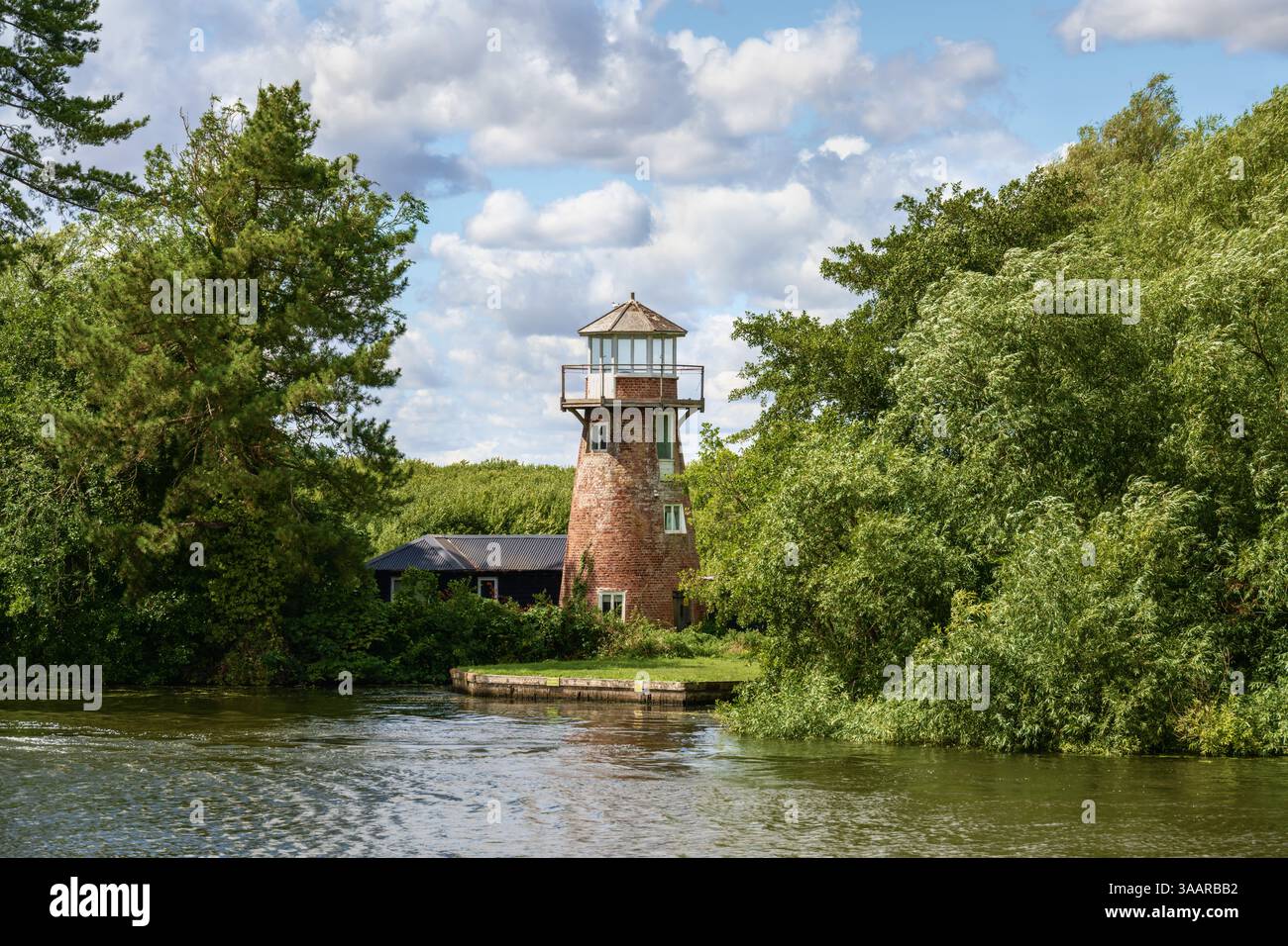 Windmühle aus dem 19. Jahrhundert, Norfolk Broads, Wroxham, Großbritannien Stockfoto