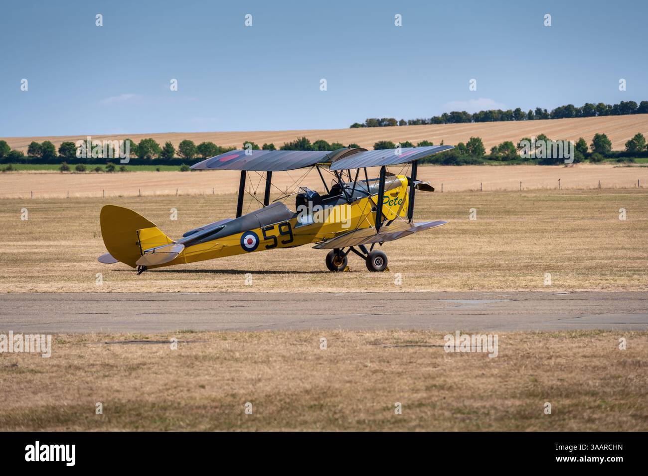 De Havilland Tiger Moth, IWM Duxford, Vereinigtes Königreich Stockfoto