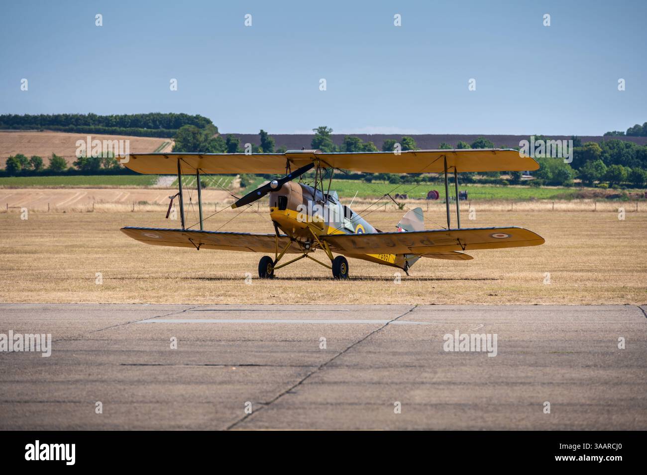 De Havilland Tiger Moth, IWM Duxford, Vereinigtes Königreich Stockfoto