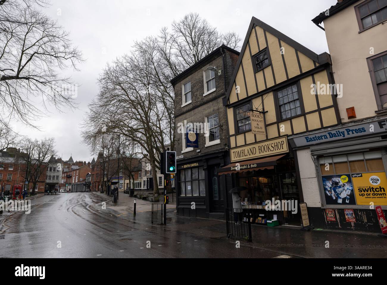 Norwich, Kathedralstadt in England, County Town of Norfolk, etwa 100 Meilen nordöstlich von London, am Fluss Wensum, Großbritannien Stockfoto