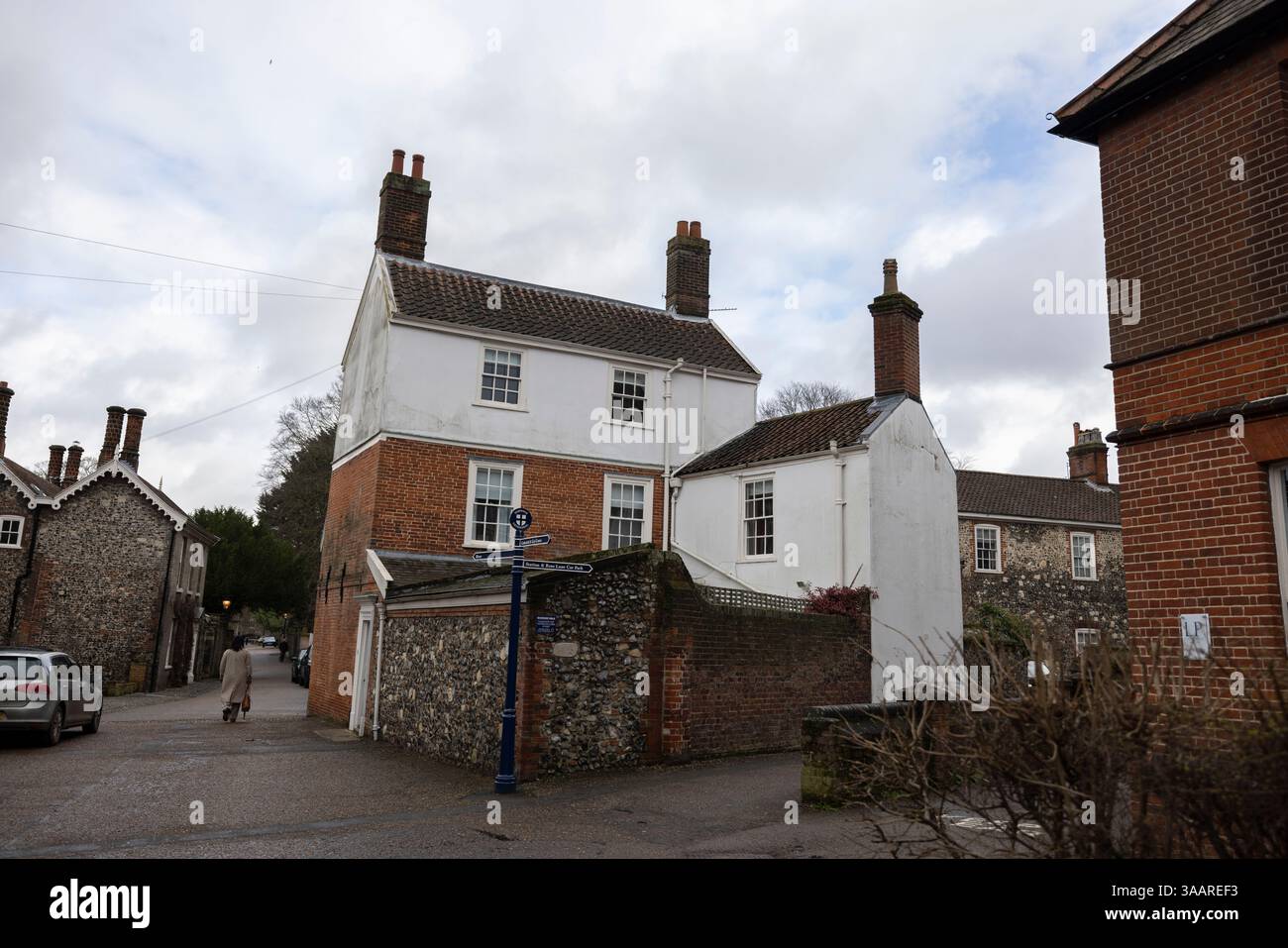 Norwich, Kathedralstadt in England, County Town of Norfolk, etwa 100 Meilen nordöstlich von London, am Fluss Wensum, Großbritannien Stockfoto
