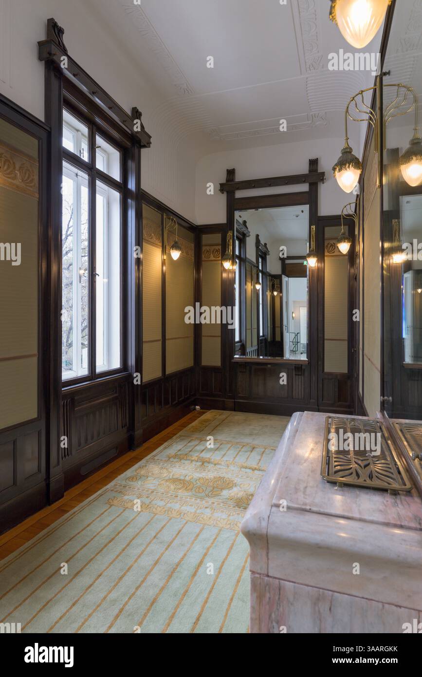 Vorraum, Otto Wagner Hofpavillon, Jugendstilstil, 1899, Hietzing, Wien, Österreich Stockfoto