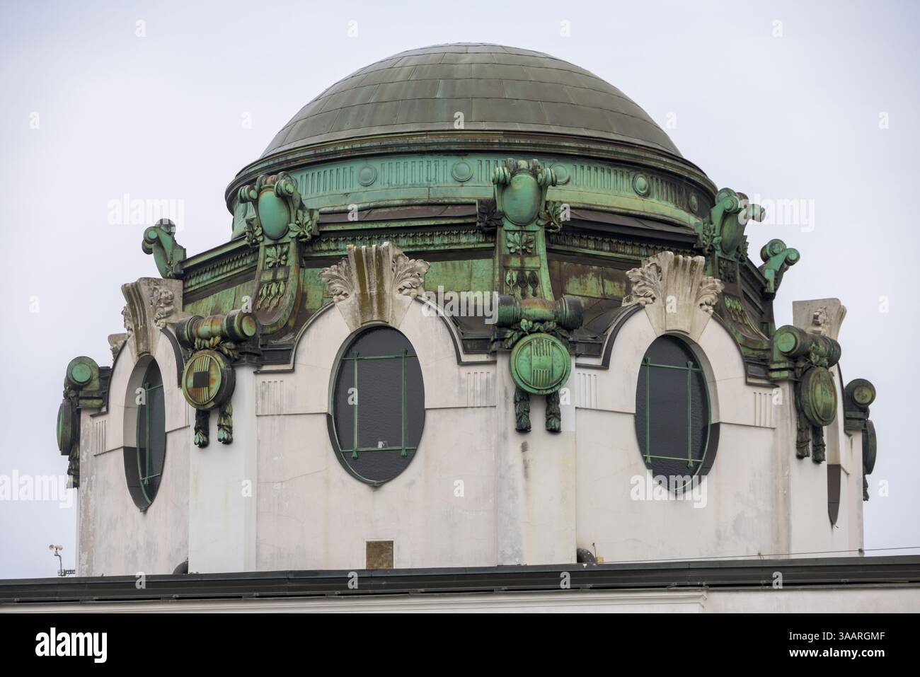 Otto Wagner Hofpavillon, Jugendstilstil, 1899, Hietzing, Wien, Österreich Stockfoto