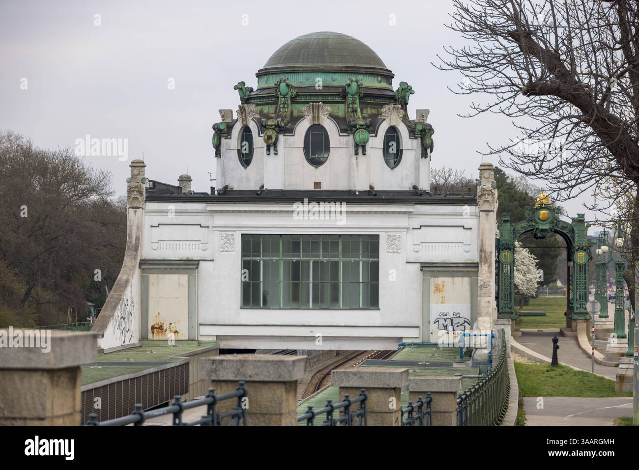 Otto Wagner Hofpavillon, Jugendstilstil, 1899, Hietzing, Wien, Österreich Stockfoto