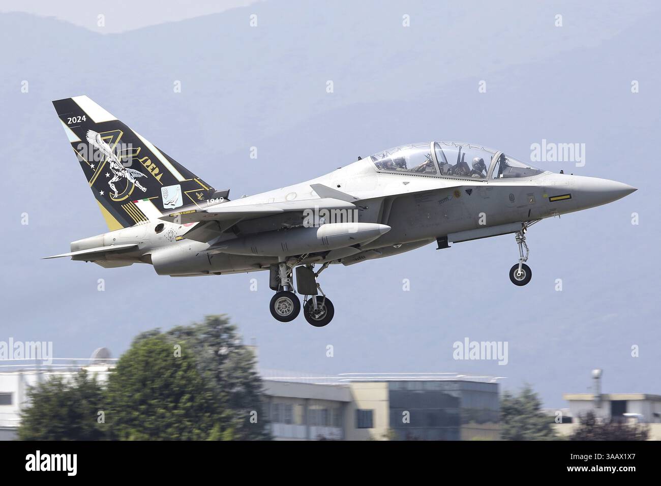 Ein T-346 in Sonderfarbe für das Experimental Flight Regiment der italienischen Luftwaffe. Stockfoto