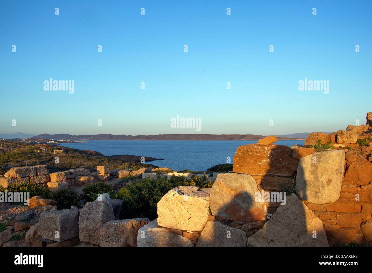 Panorama dalle Rovine di Capo Sounion Stockfoto