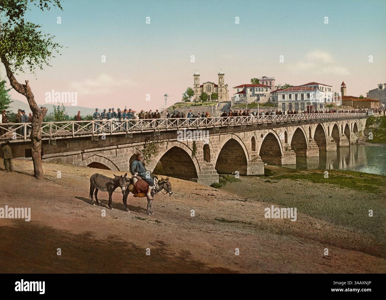 Fotochrom-Druck von Larissa, Griechenland. Stockfoto