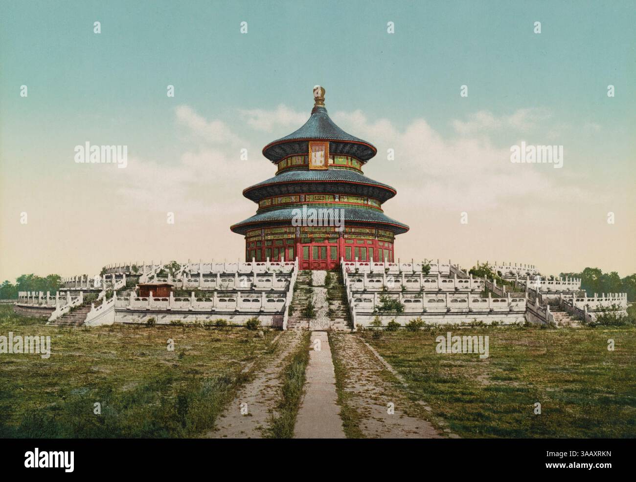 Fotochrom-Druck des Himmelstempels, Peking (Peking), China. Stockfoto