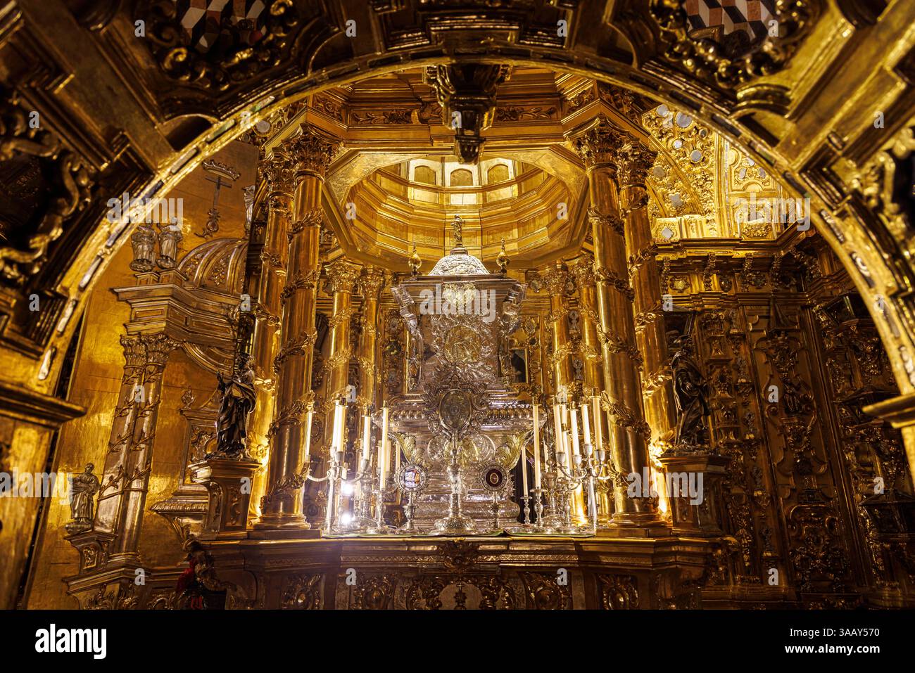 Spanien, Andalusien, Granada, Basilika San Juan de Dios, barocke Reliquienkammer Stockfoto